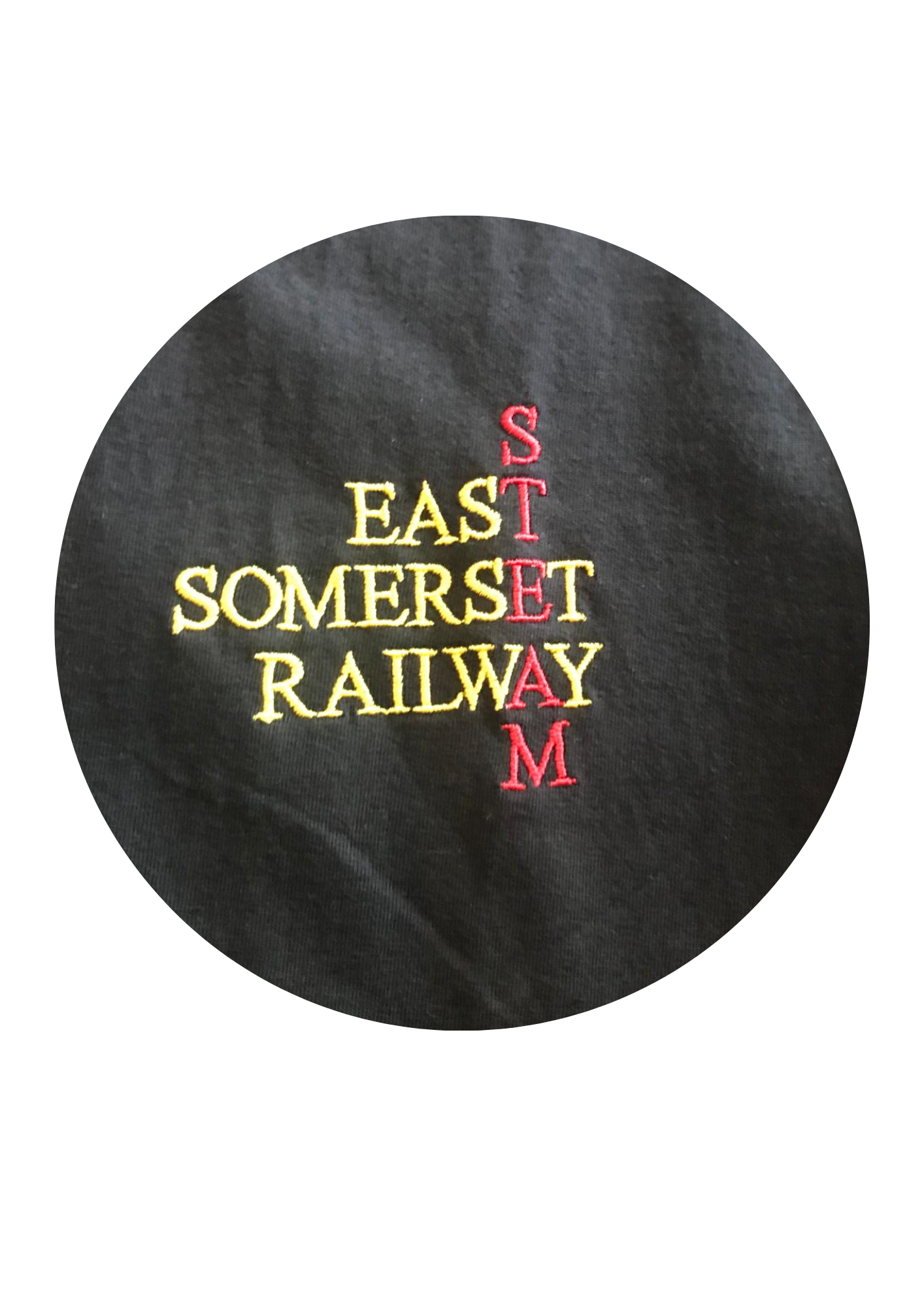 Short sleeves t-shirt - black East Somerset Railway (word logo)