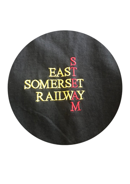 Short sleeves t-shirt - black East Somerset Railway (word logo)