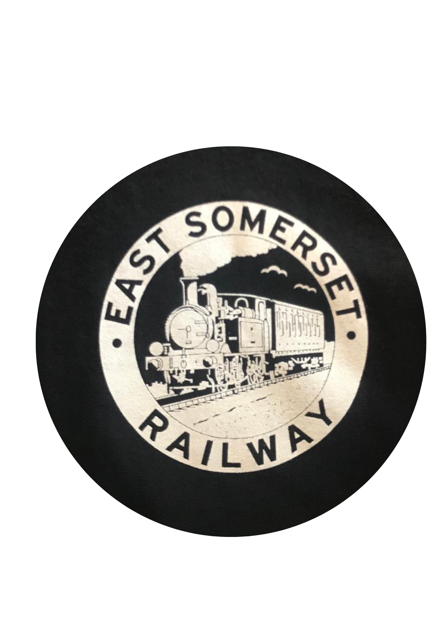 Short sleeves t-shirt - black East Somerset Railway (train logo)