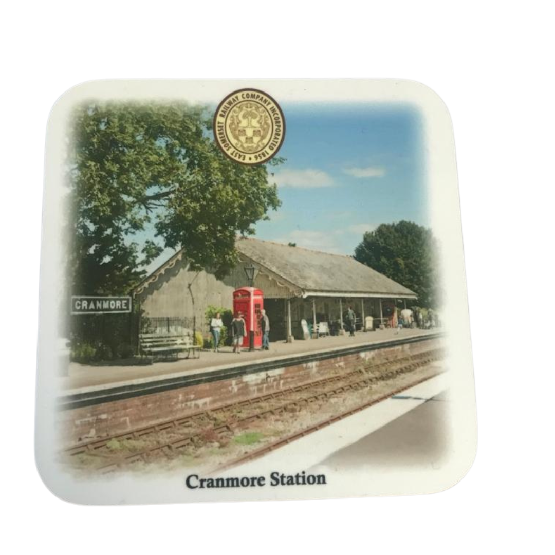 Coaster depicting Cranmore Station