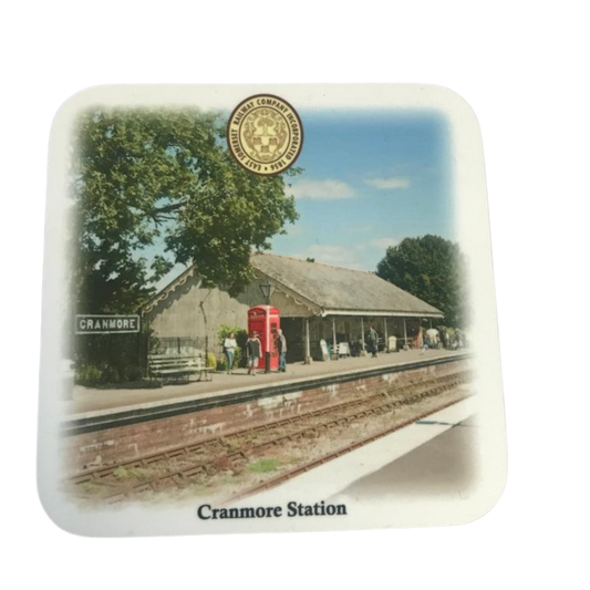 Coaster depicting Cranmore Station